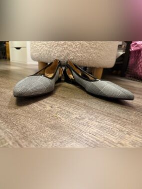 Abella True Comfort Rylan Plaid Pointed Toe Flats Size 8.5 NWOT